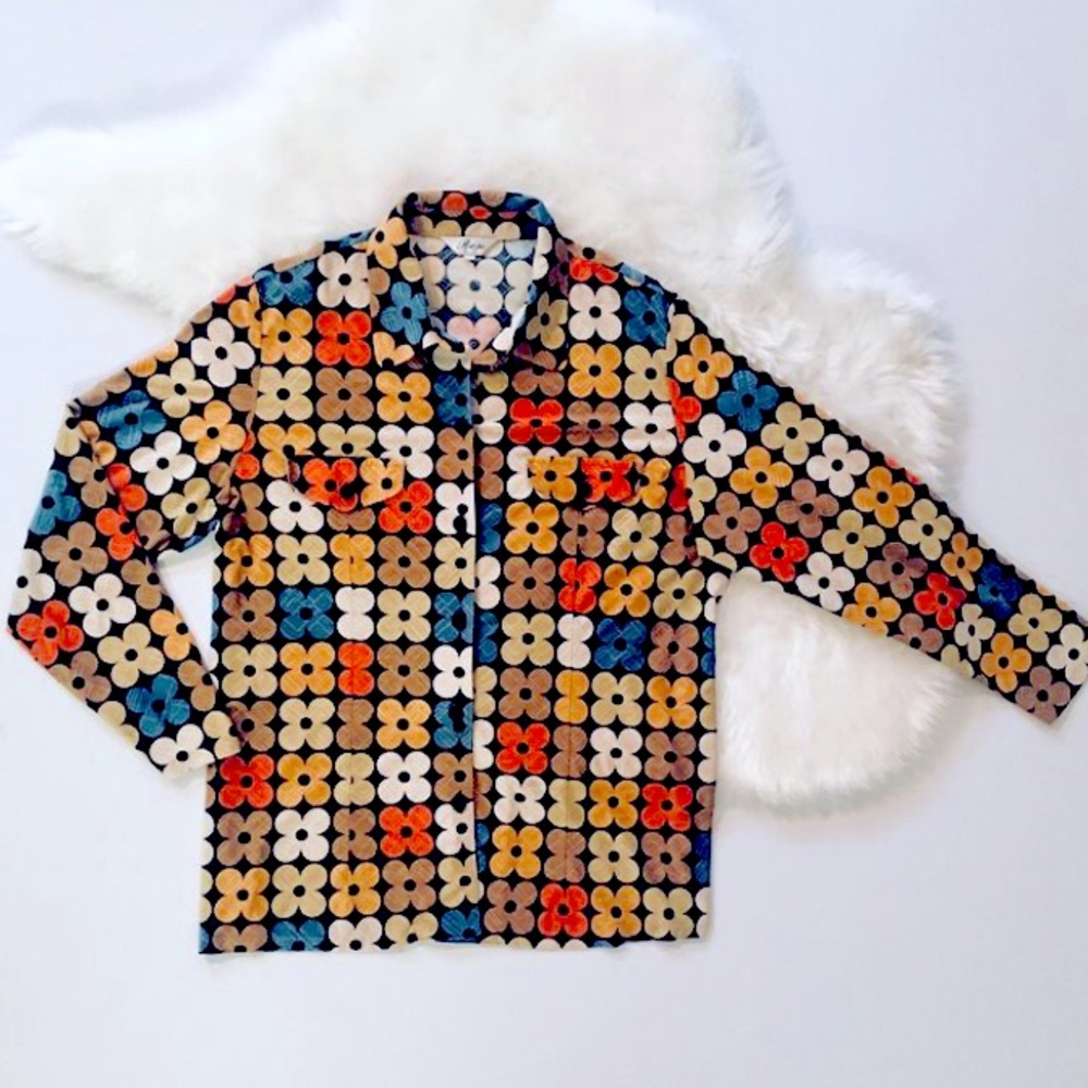 Vintage print button up